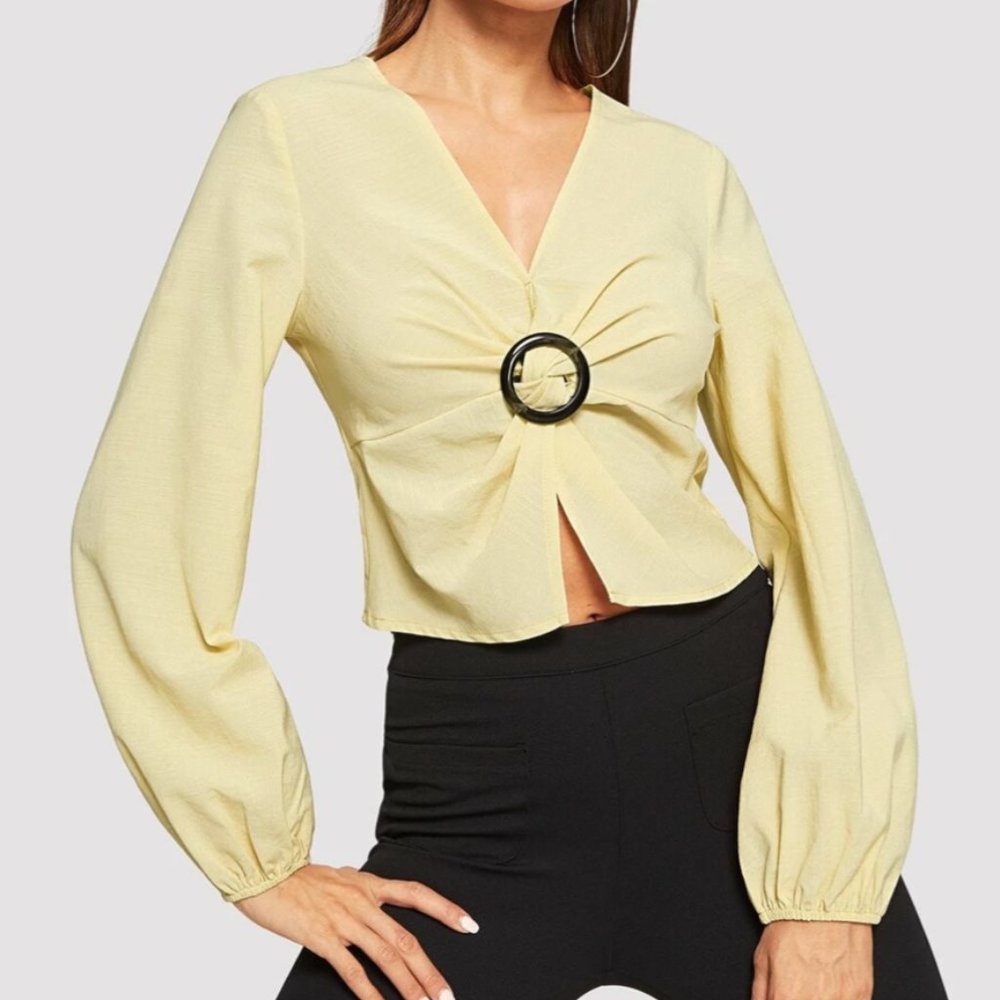 Twist Front V-Neck Top